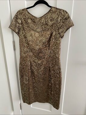 JS Boutique Gold Sequin Mini Dress
